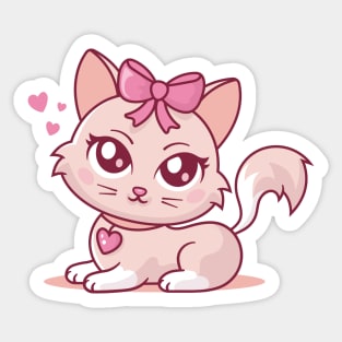 Coquette Cat Sticker